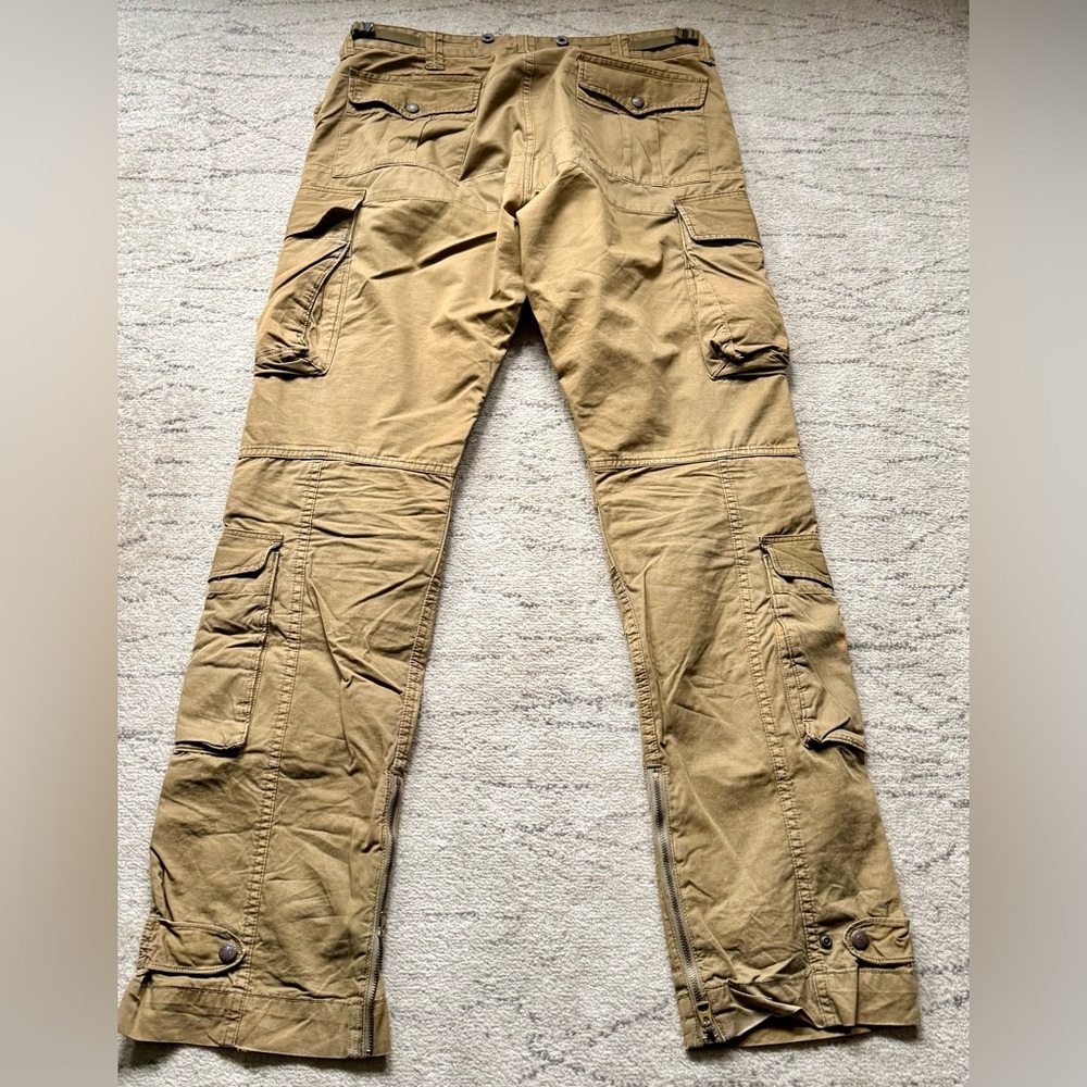 RRL Double RL Tan, utility style. 8 pocket cargo Pants 34/34 - Picture 5 of 16